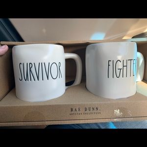 Rae Dunn mug set survivor fight